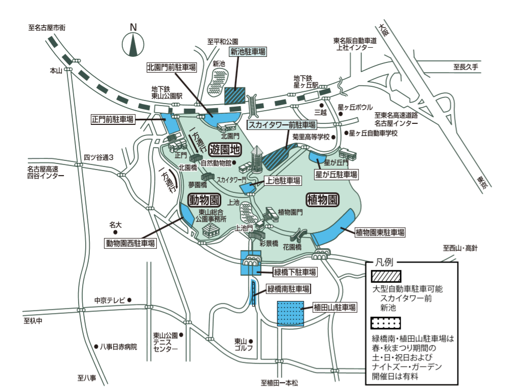 周辺および駐車場案内図