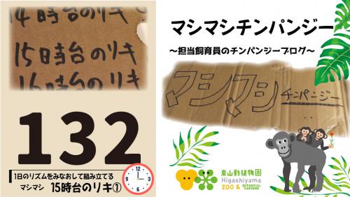 ブログ記事「マシマシチンパンジー『第132回〜1日のリズムをみなおして組み立てるマシマシ～15時台のリキ①〜』」のサムネイル画像