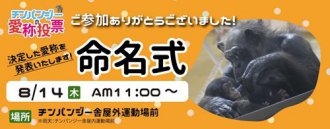 イベント「チンパンジーの赤ちゃんの命名式」のサムネイル画像